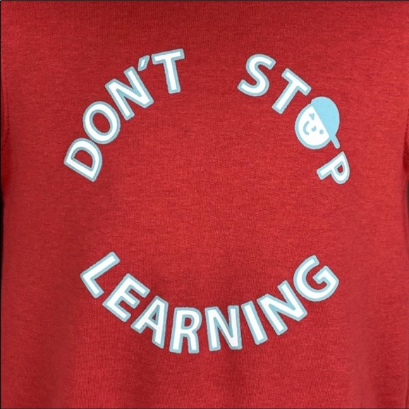 Zara Kids Snap Neck Sweatshirt “Don’t Stop Learning “ - Picture 4 of 6